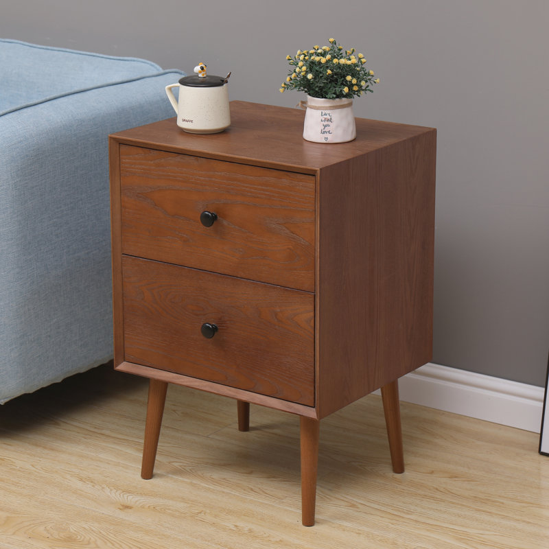 Corrigan Studio® Furniture Flynn Midcentury Modern 2drawer Bedside